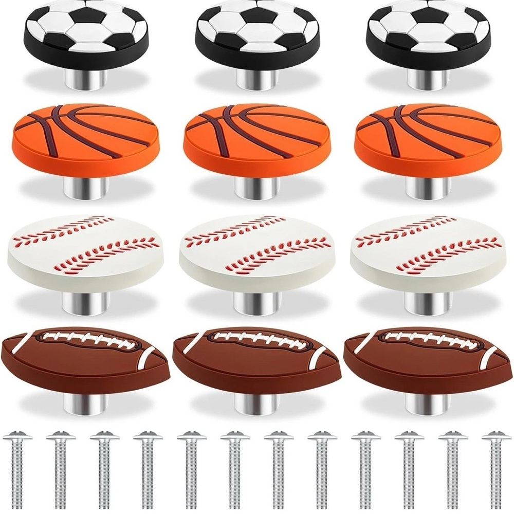 Sports Themed Knobs Set